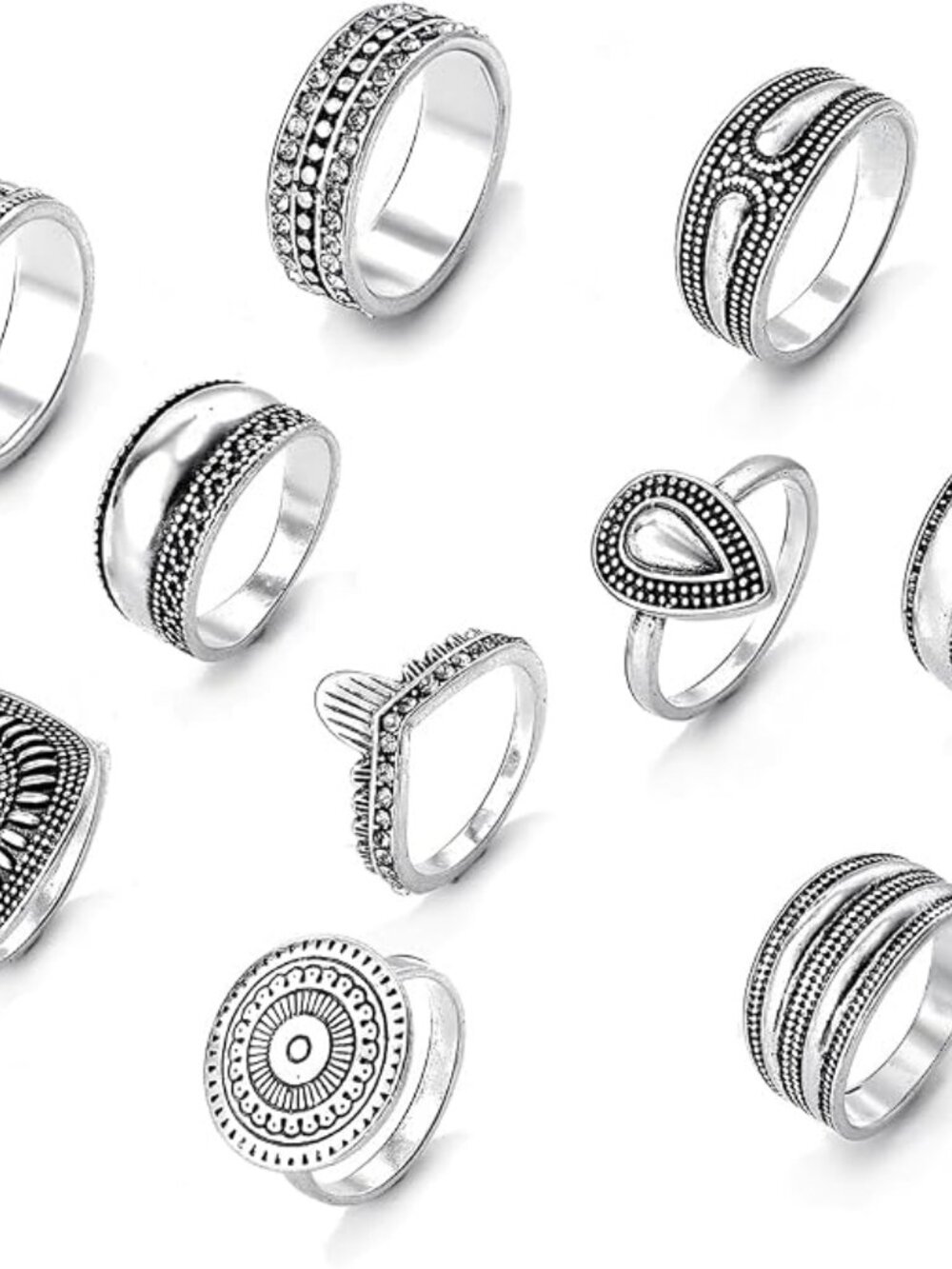 Stackable Rings for Women, 10-Pcs - Picture 6 of 7